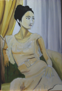 Lady on Sofa Oil on canvas 50*70